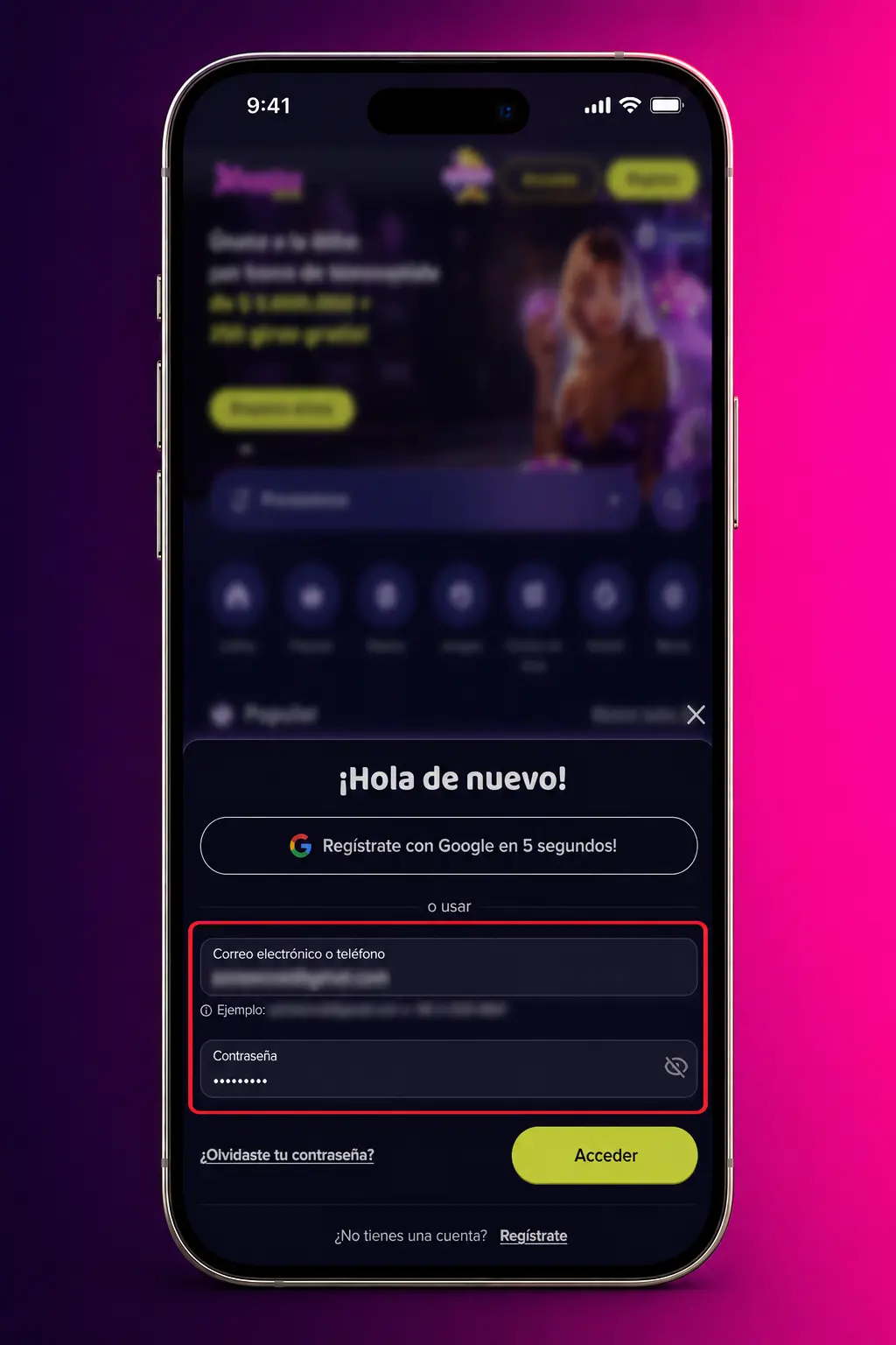 Inicio de sesión seguro en Maggico desde desktop o móvil con correo, teléfono y verificación en dos pasos