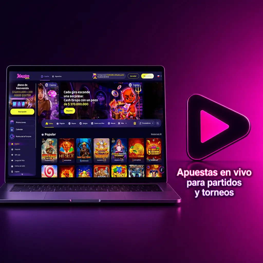 Apuestas en vivo con marcador, cronómetro, cuotas actualizadas y control de monto por deporte