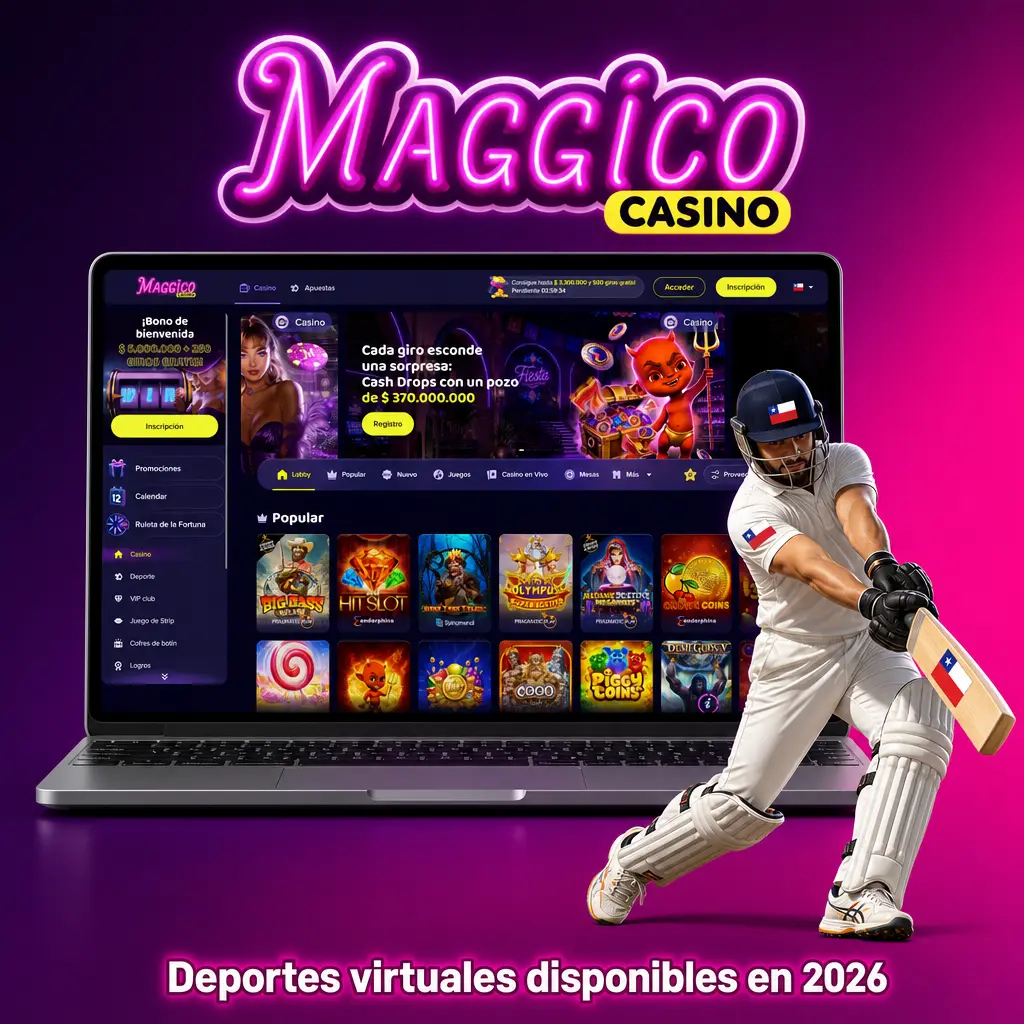 Pantalla de deportes virtuales 2026 con fútbol, caballos, galgos y tenis disponibles en Chile